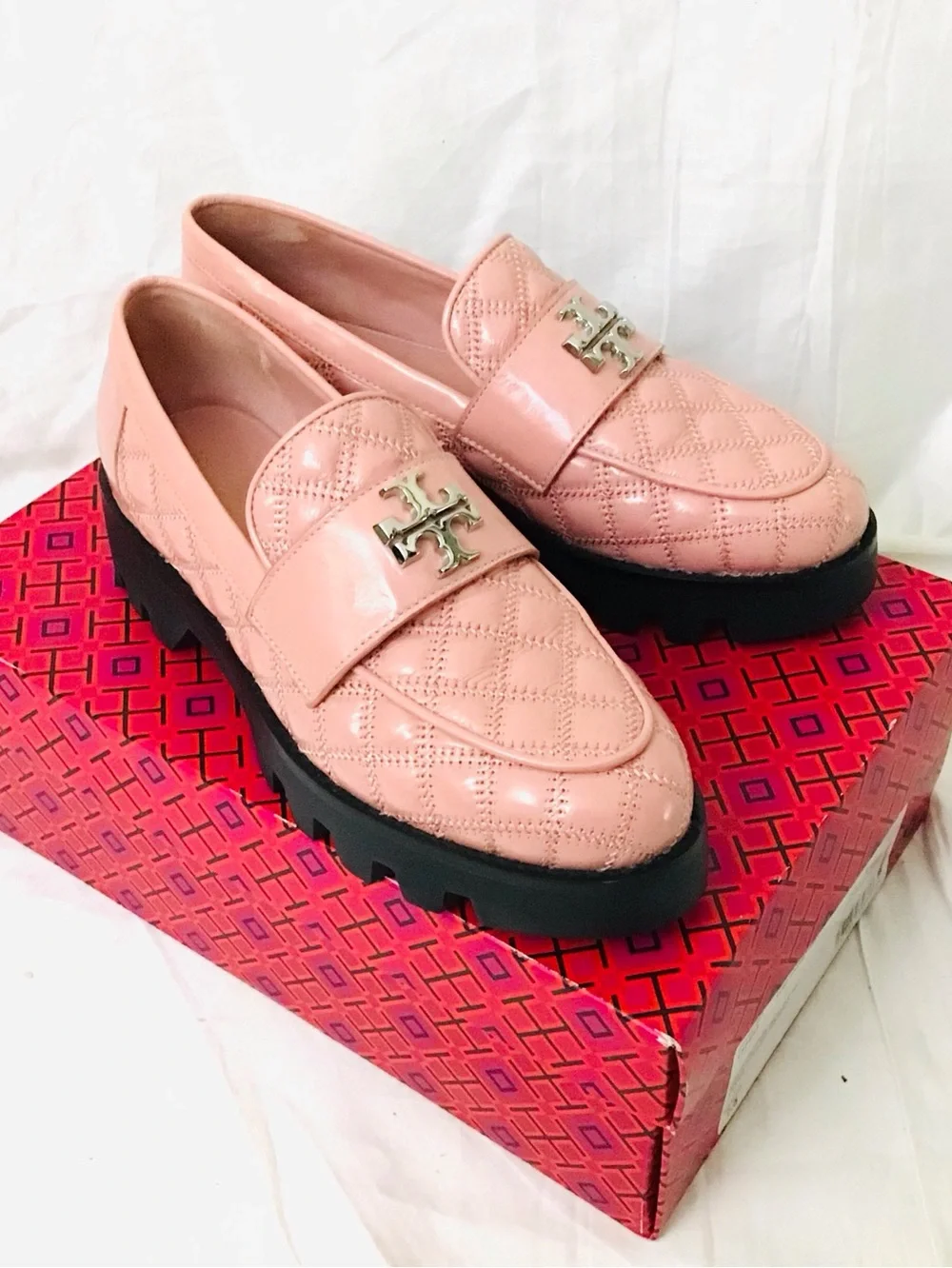 TORY BURCH Mini Everly Chunky Leather Loafer In Rose Sachet